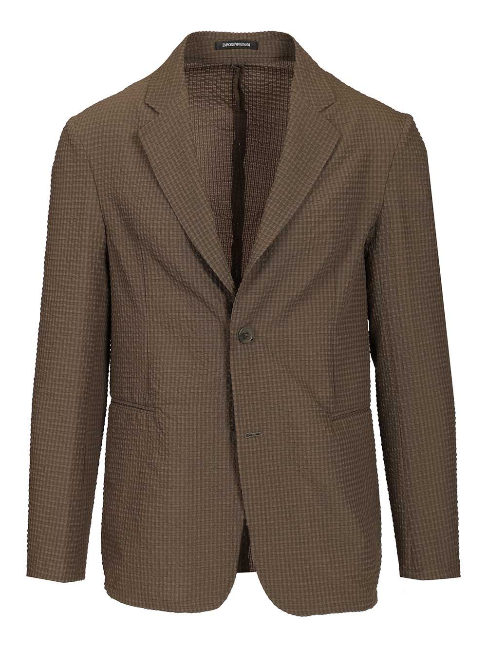 Emporio Armani Blazer Icon Jackets - Beige | ccd07fdf9dafa20c4b4c55458e28a581215de37d