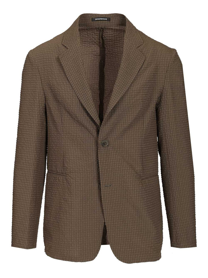 Emporio Armani Blazer Icon Jackets - Beige | ccd07fdf9dafa20c4b4c55458e28a581215de37d