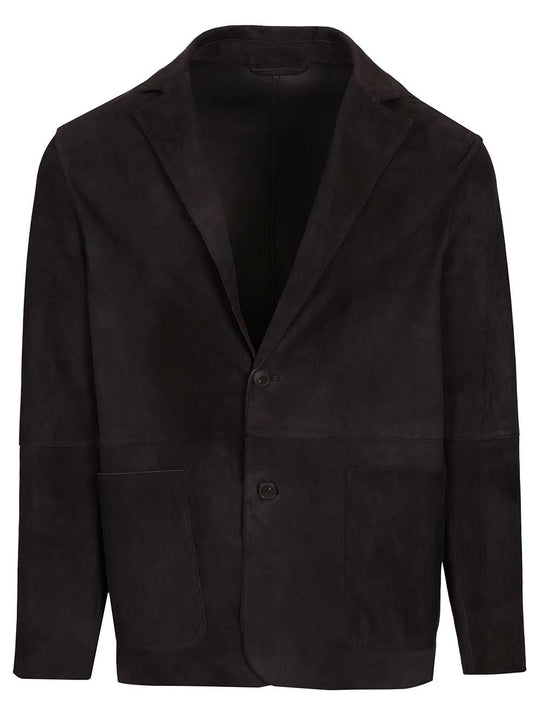 Suede Blazer Jackets Blue