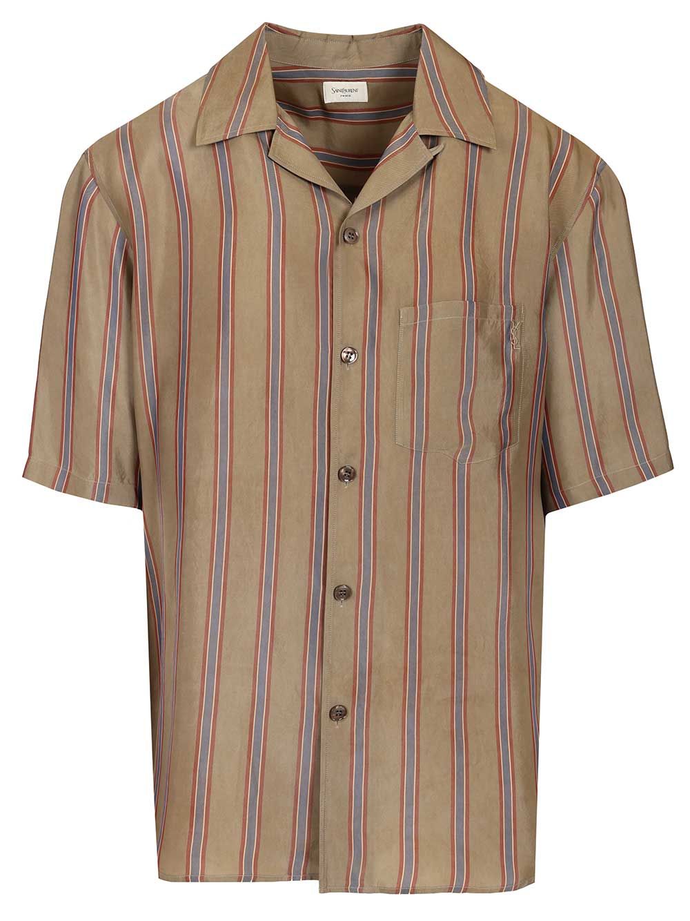 Saint Laurent Casandre Striped Shirt Shirts - Multicolor | 6c083bc1283397d4d7e23adeb62093b2a859fbb1