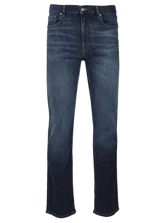 Straight Denim Light Cotton Jeans Blue