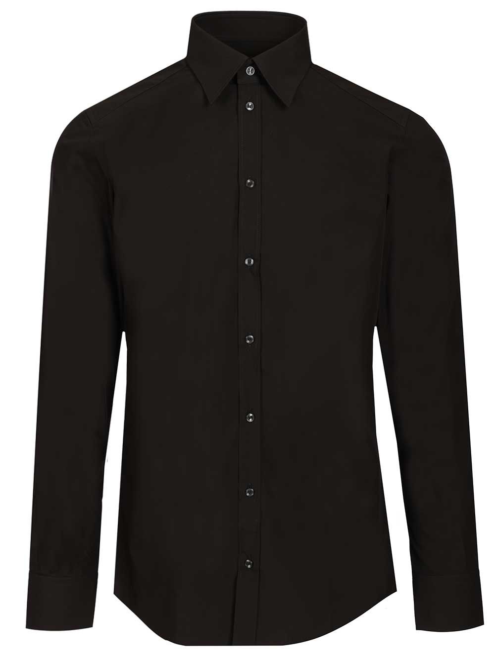 Dolce & Gabbana Supima Cotton Shirt Shirts - Black | 4ec6d9a2906387bafdef2ca473c387671852d84d