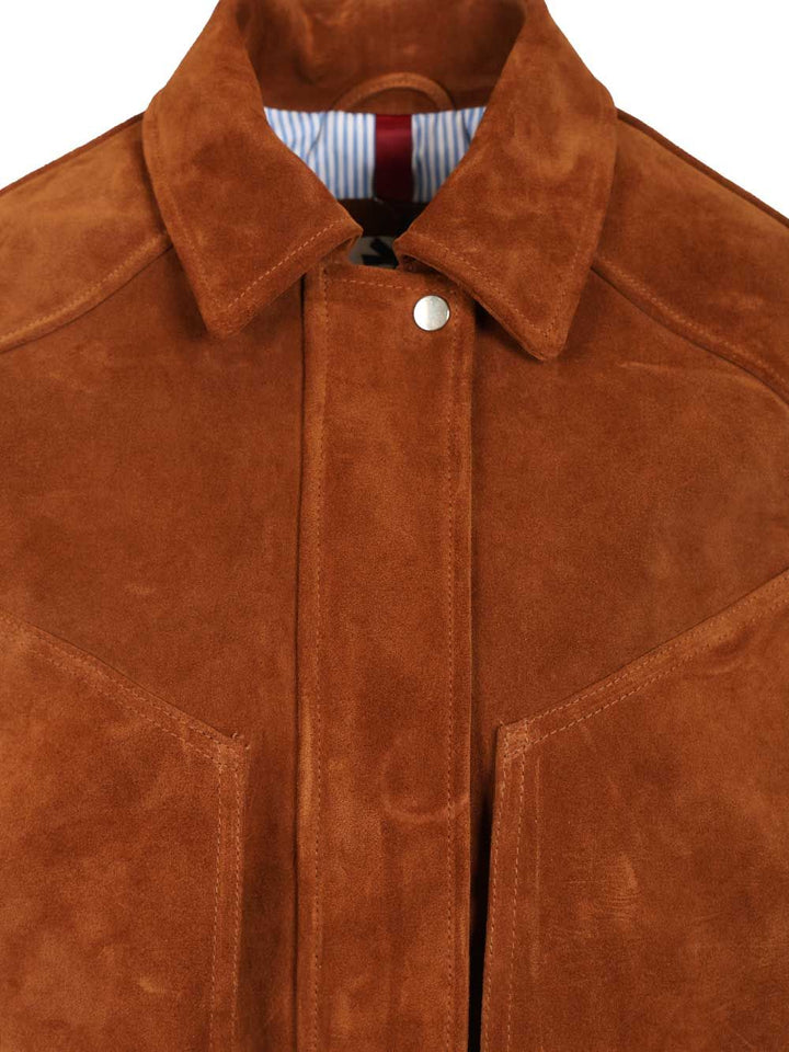 Blusotto Daniela Oversized Suede Bomber Jackets - Brown | 97bb1a78ccc7514673c5367c8e4e59e34da4252b
