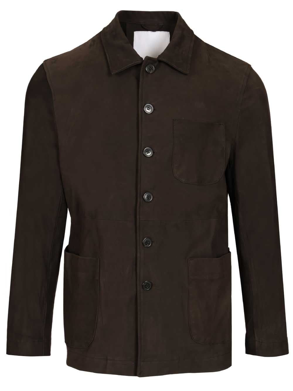 Blusotto Zeno Nubuck Overshirt Jackets - Brown | be02d25996a9e64b952adccb411d910f8950b294