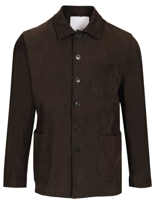 Zeno Nubuck Overshirt Jackets Brown