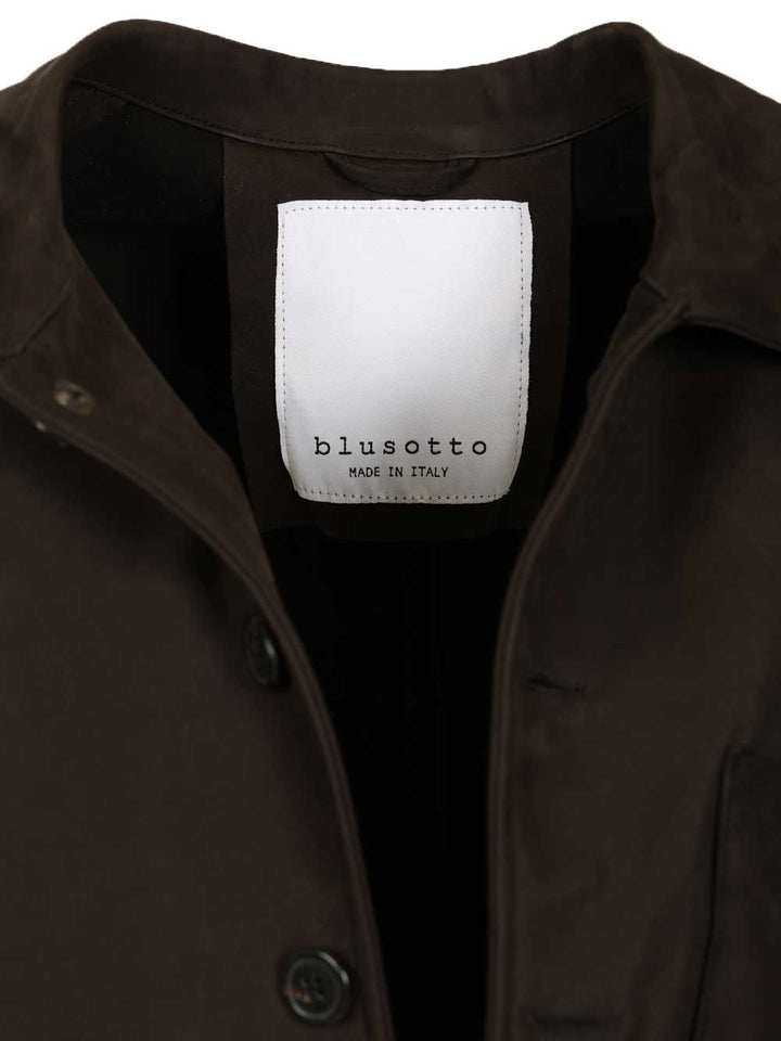 Blusotto Zeno Nubuck Overshirt Jackets - Brown | c9f1a7f1f33c9eac6a63e06b1d8081425b249b8b
