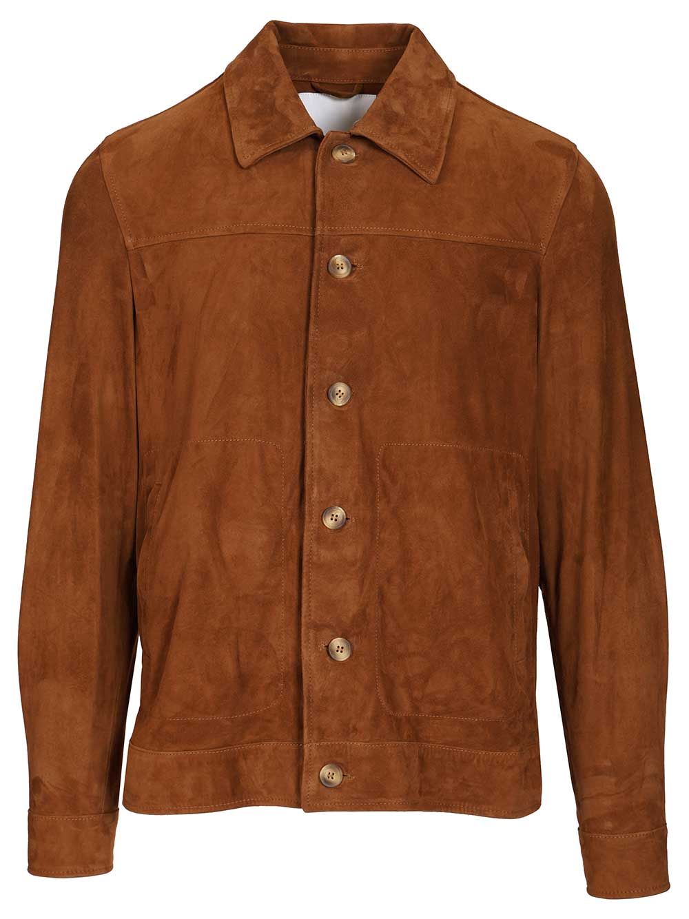 Blusotto Pippo Suede Overshirt Jackets - Brown | d107753e7dfe4f20e13792efa419e5285154dba4