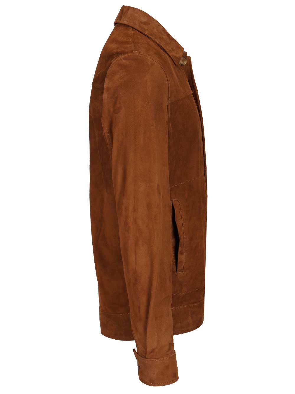 Blusotto Pippo Suede Overshirt Jackets - Brown | 3b5ee4e46c5dc29c75aa190aea53bb3fe91c5fd9