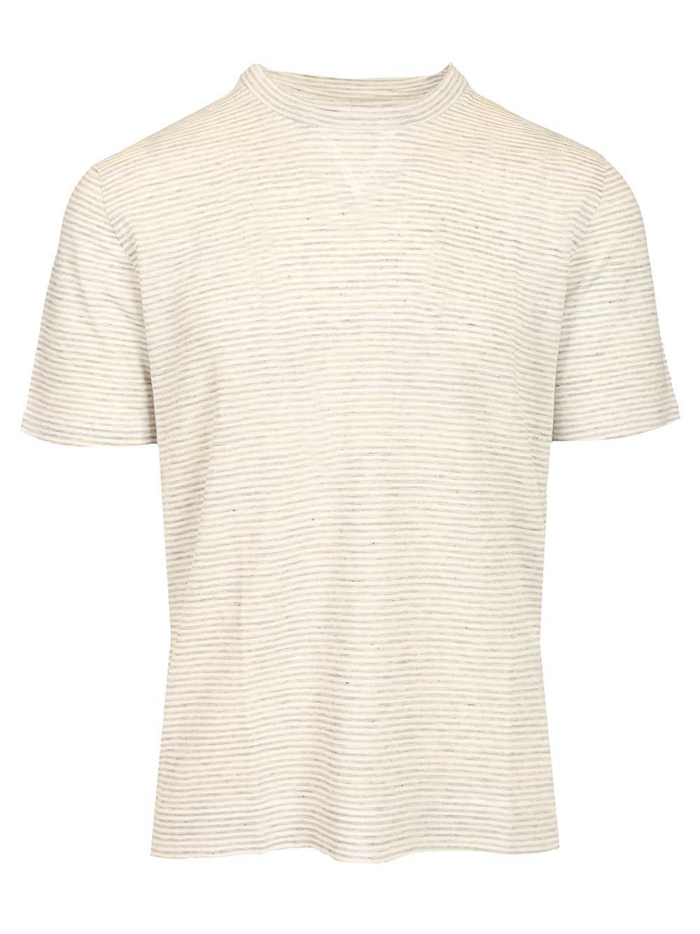 Fedeli Striped T-Shirt - Beige | 8e0cbe02216bbe6cee932be3fc2382fec3c2ce8a