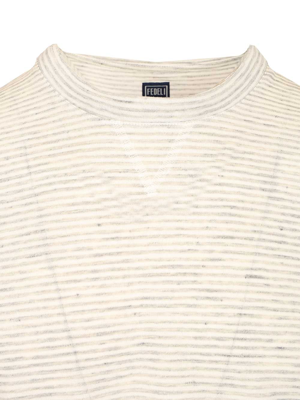 Fedeli Striped T-Shirt - Beige | 9d27a16744a4a3a84af146be3e63d5ed732ba2da