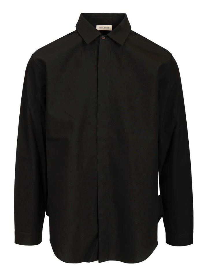 Fear Of God Cotton And Wool Shirt Shirts - Black | b8dbc8ece97913029b2178c1981c48029d3e47c2