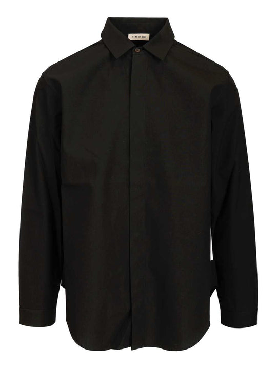Cotton And Wool Shirt Shirts Black