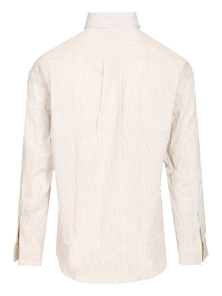 Amish Crinkle Cotton Shirt Shirts - Beige | 1201548607aa2687e150264ce6d696fb27da1b17