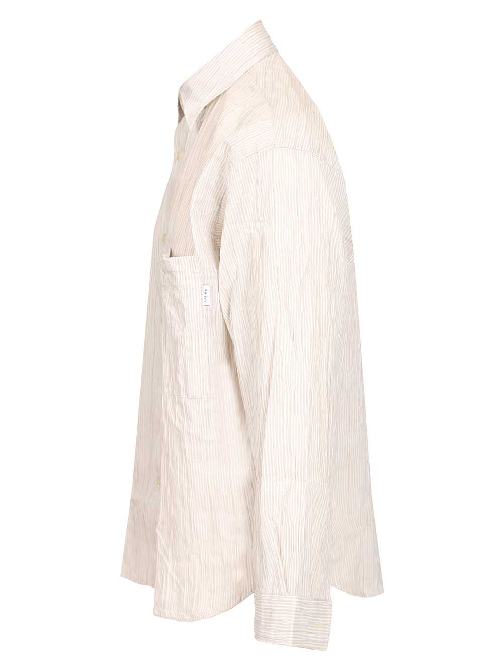 Amish Crinkle Cotton Shirt Shirts - Beige | a9b546c52e2e14d776c36857bc788b56baf31b29