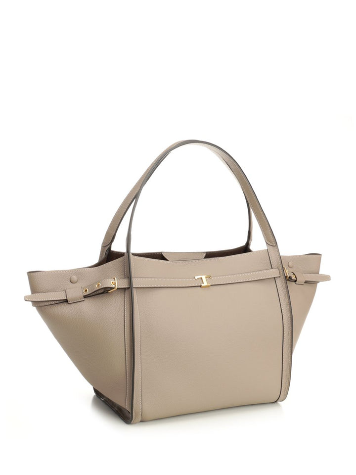 Tod'S Leather Shopping Bag Handbags - Beige | 86190d7da48d255b839127a0f00d5b9bae120cb2
