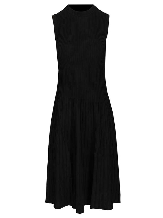 Dress In Viscose CrêPe Yarn Dresses Black