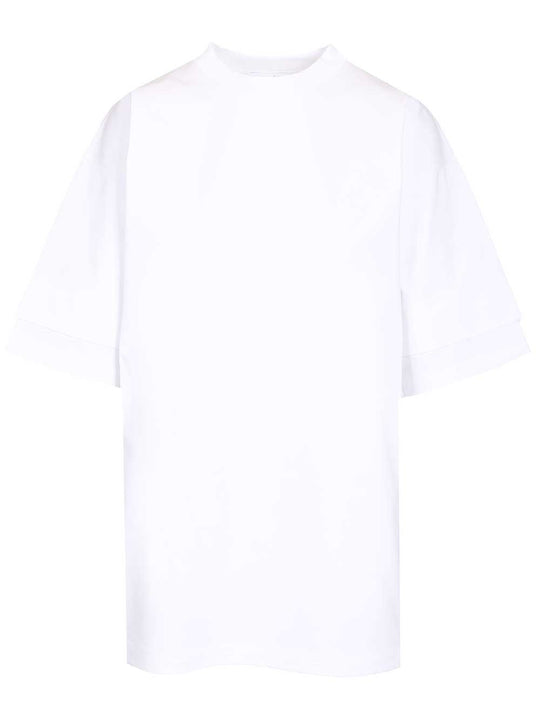 Layered Cotton T-Shirt White