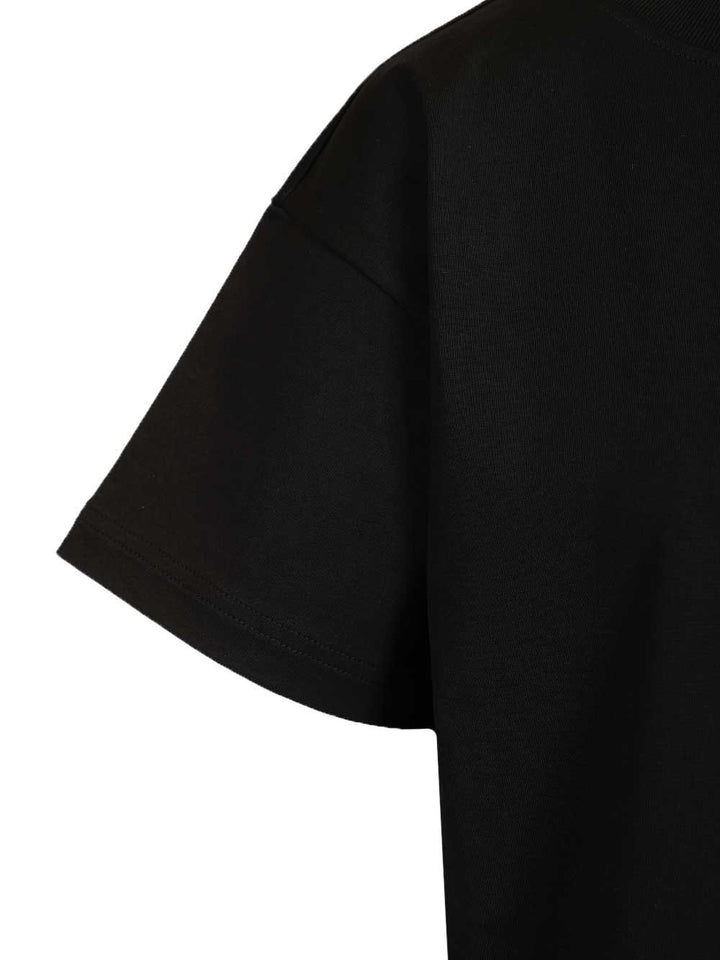 AlaÏA Cotton Jersey  With Fringe T-Shirt - Black | d974991f7290c77506b05604c22a3add93dae612
