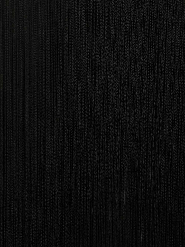 AlaÏA Cotton Jersey  With Fringe T-Shirt - Black | b11222f176cb4d6989e42980b055bed3ae7928b2