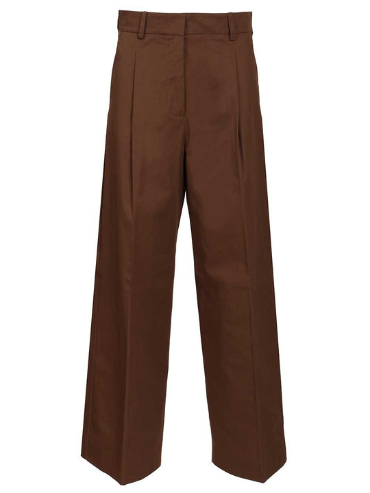 Gabardine Trousers Brown