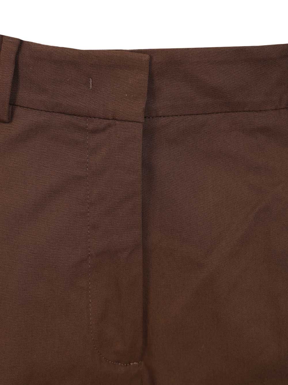 Weekend Max Mara Gabardine Trousers - Brown | d85bafae9d0e5bfbe2b4c063834f71b382aa4e63