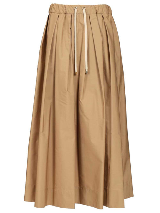 Cotton Poplin Skirt Skirts Beige