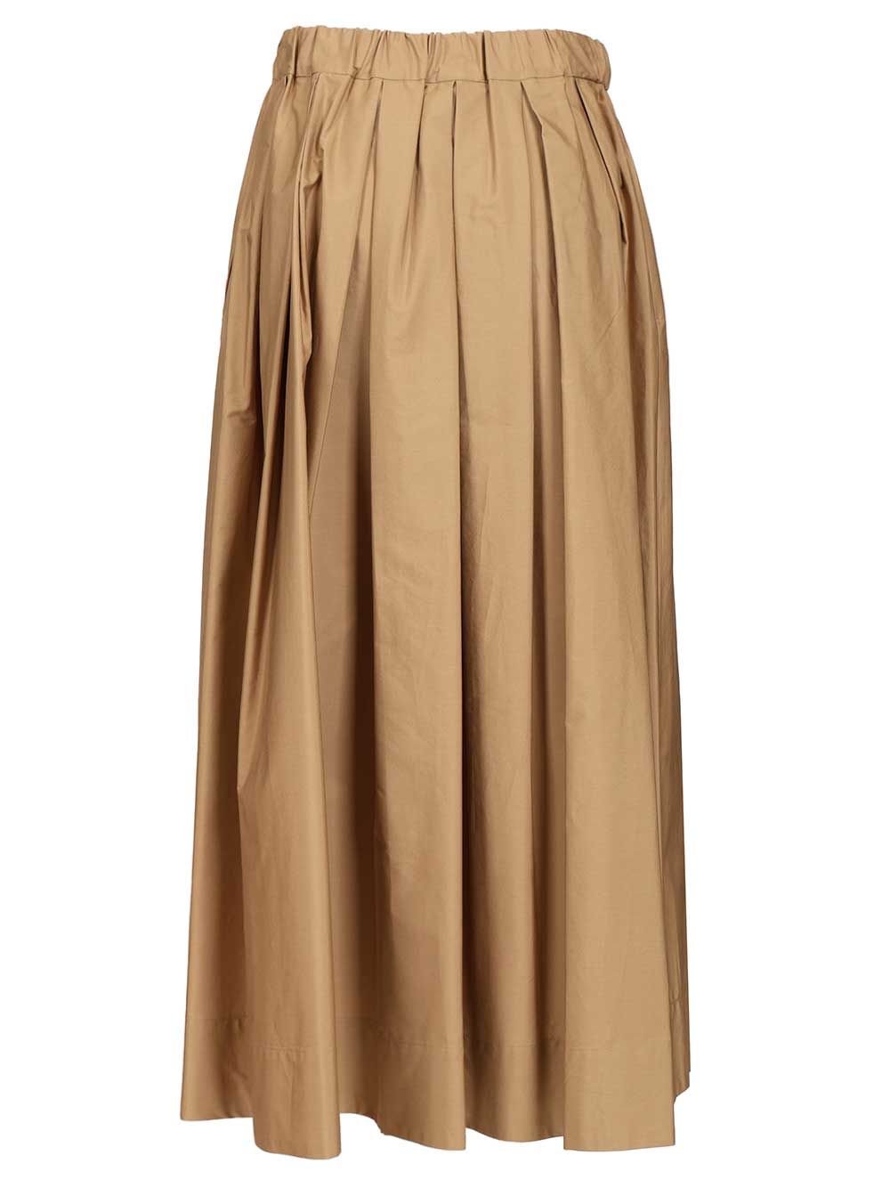 'S Max Mara Cotton Poplin Skirt Skirts - Beige | 09470523ef0190f6ae5f90b34c5d73d77c41f498