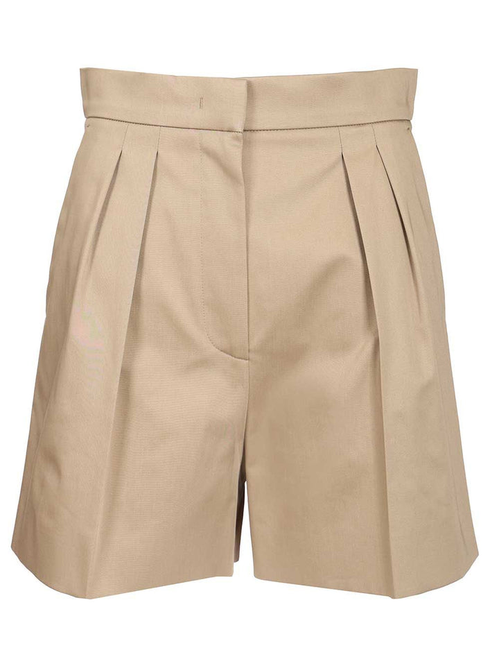 Max Mara Satin Shorts Trousers - Beige | d1e978cced9e0cdb513e784999cb1e9f927bf0b6