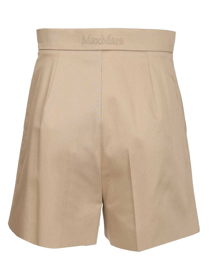 Max Mara Satin Shorts Trousers - Beige | ad2e65fe2ec1787f2ce09fda4b077dc02dcd2c8d