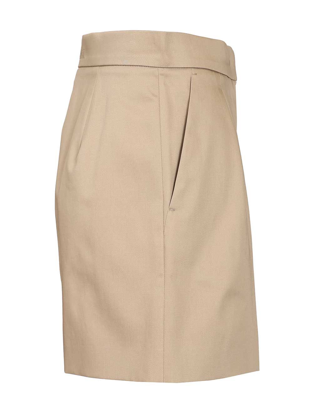Max Mara Satin Shorts Trousers - Beige | c2a6de452040fa425fe825131f71aeff1d3f5bc5