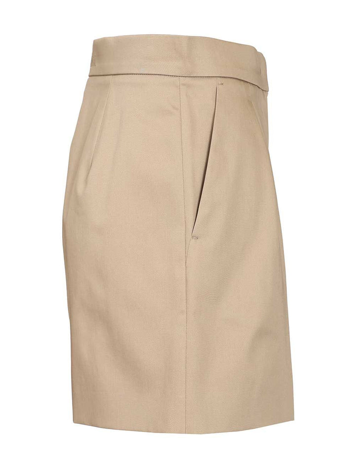 Max Mara Satin Shorts Trousers - Beige | c2a6de452040fa425fe825131f71aeff1d3f5bc5