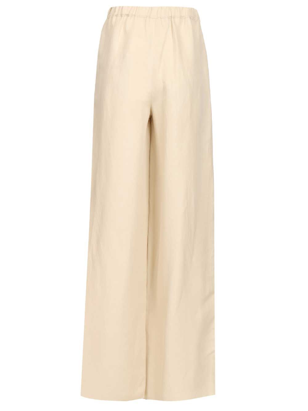 Max Mara Linen And Silk Trousers - Beige | 9f7012a8092cdcec360ba7029791a3106f8b87fc