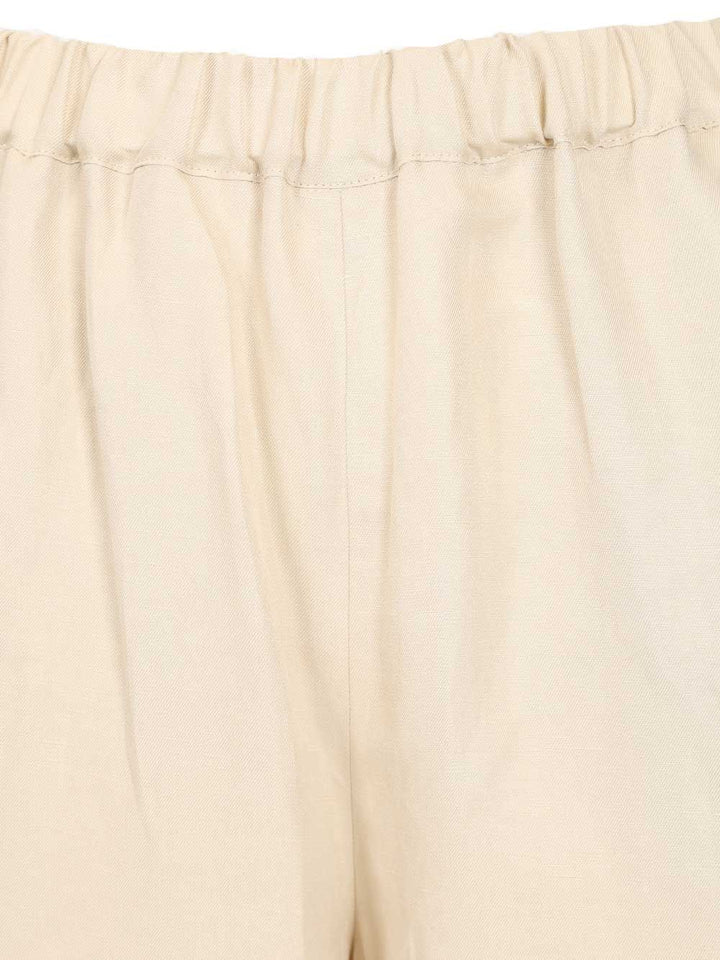 Max Mara Linen And Silk Trousers - Beige | fd48dd5f56068e6e6a8c8fe2f813f4d3d11a6102