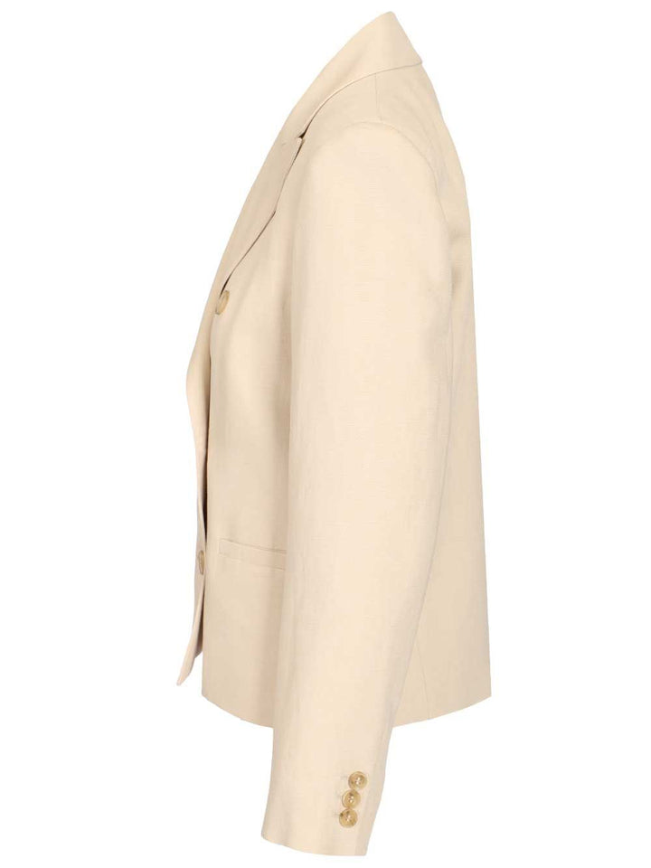 Weekend Max Mara Double-Breasted Blazer Jackets - White | c1da23946ab7651cf0b0f00189c7fd8a1fcebda7