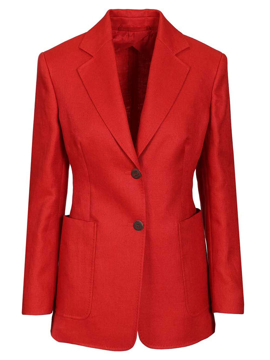 Linen Blazer Jackets Red