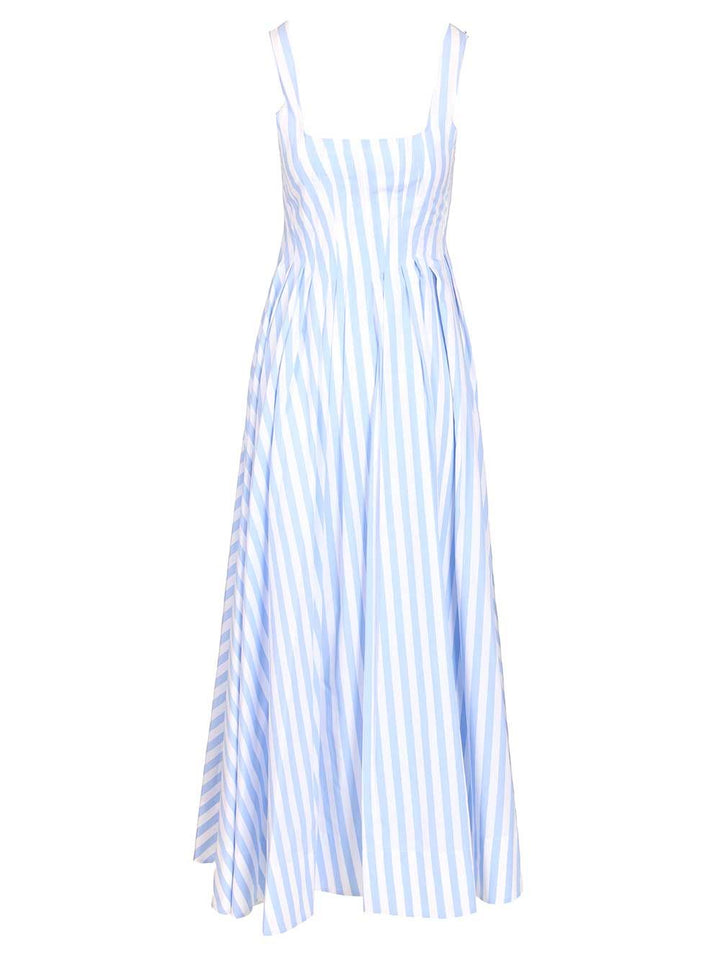 Sportmax Long Dress In Pure Cotton Poplin Dresses - Light blue | bdd2755a4415091ff6aa177b036bac10eb9eb9f1
