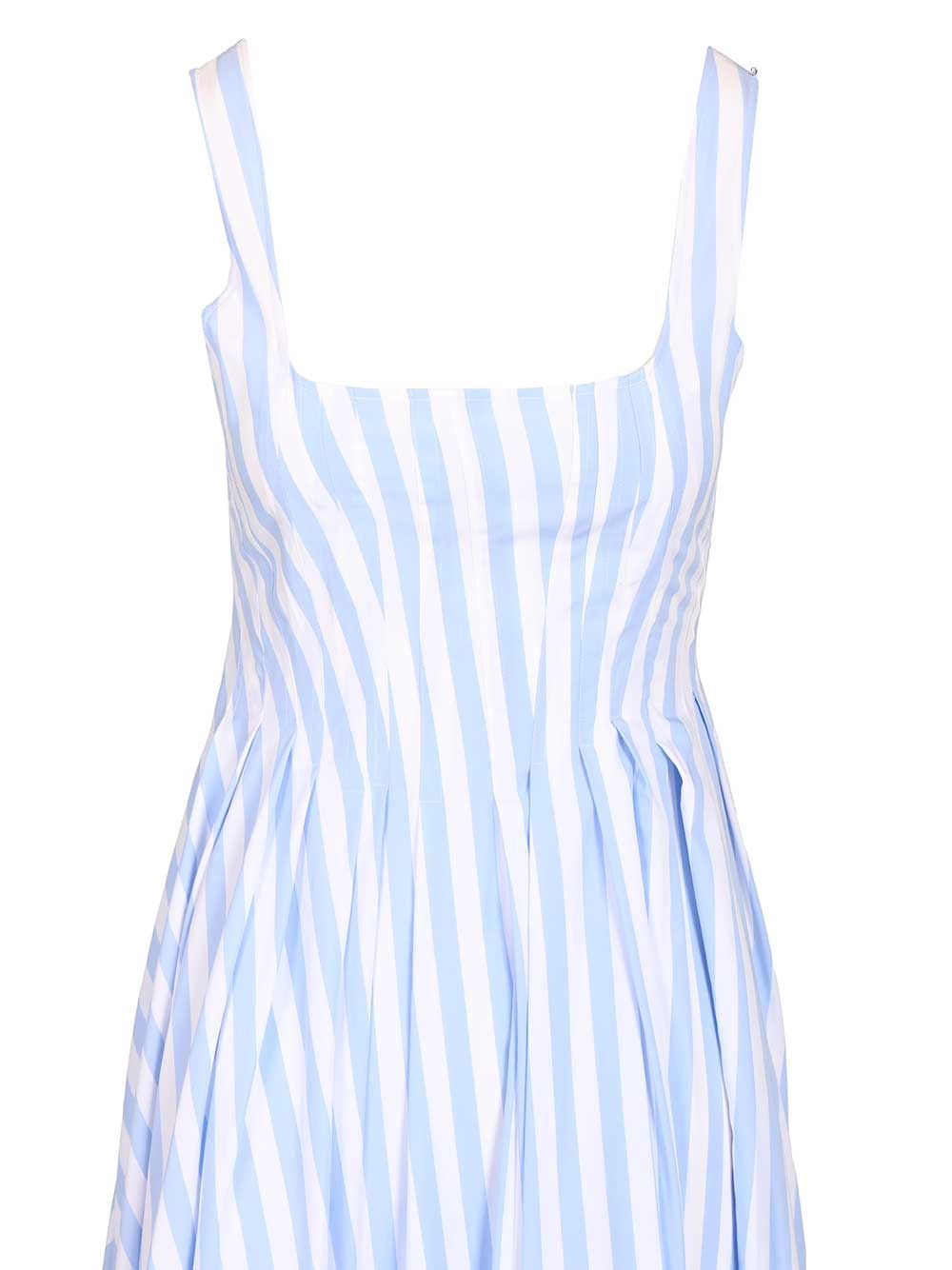 Sportmax Long Dress In Pure Cotton Poplin Dresses - Light blue | c06150a97bb2d9fb12992d747815cd0838eb5c6d