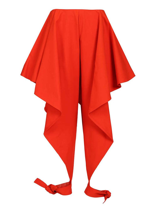 Wide-Leg Trousers Red