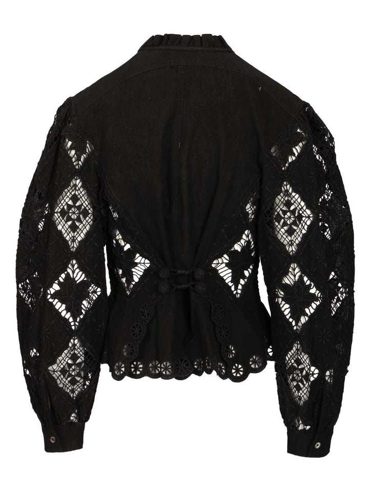 Isabel Marant Nina Blouse Tops - Black | 4768236e98acf3f5e44400d1fb3aad6afe7a042c