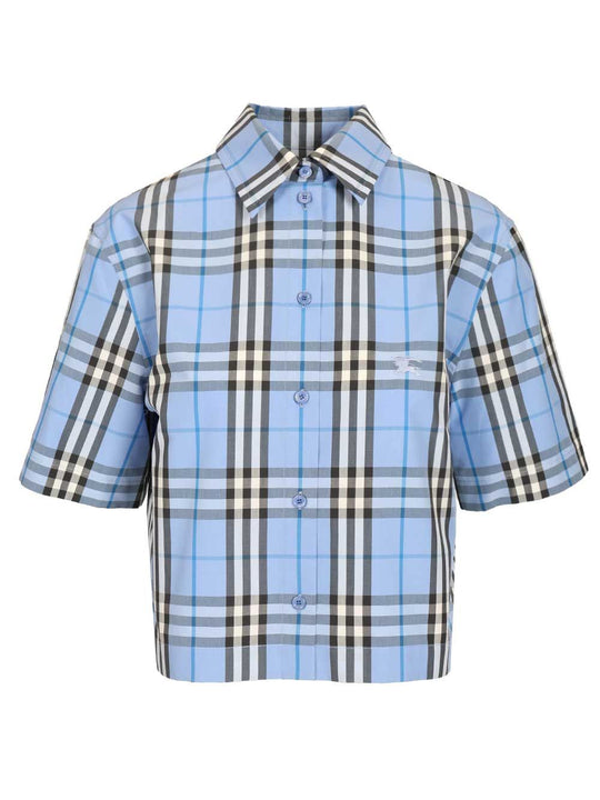 Check Shirt S/S Shirts Light Blue