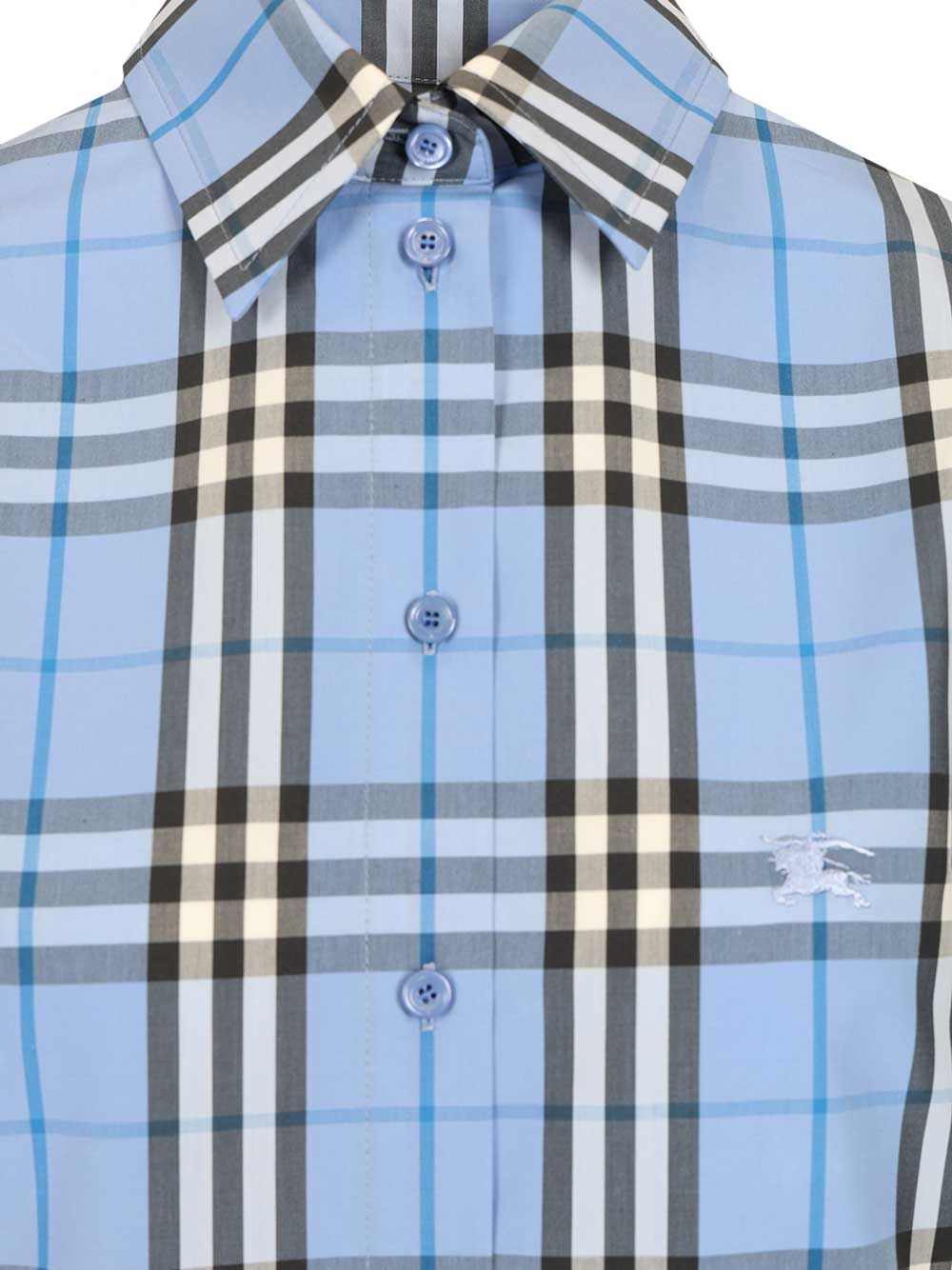 Burberry Check Shirts - Light blue | 9cfe027c7b158e348c284f402a7fe5672437870b