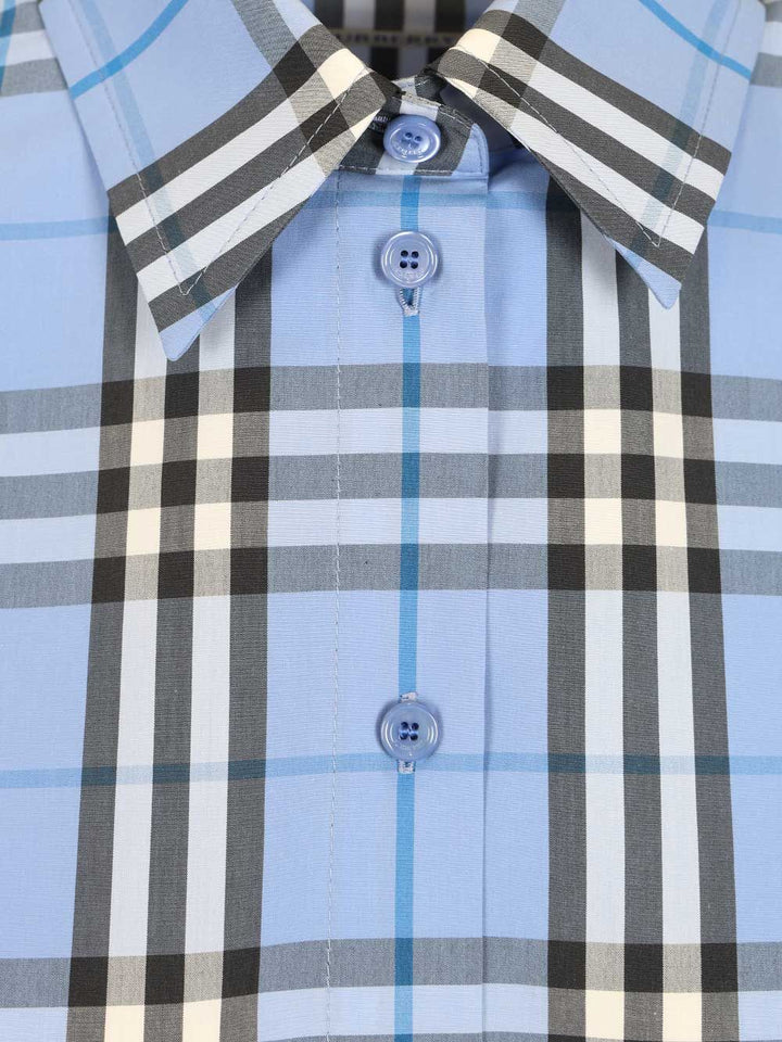 Burberry Check Shirts - Light blue | b11d65b9fe0b817008bf808e3e703df2d92353c5