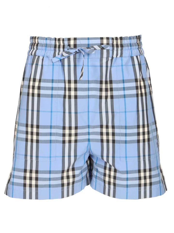 Burberry Check Trousers - Light blue | 43d6bbc9fd548bcf3f6a6061bc887ea8efdf13e8