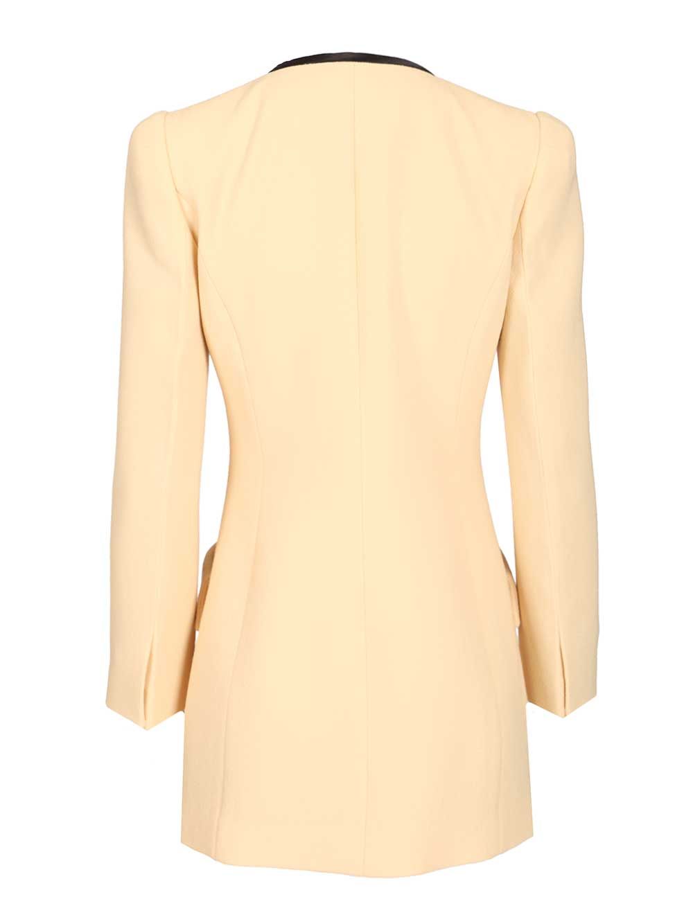 Valentino Garavani Wool Crepe Caban Jacket With Bow Jackets - White | 7b8d96fa5c6f181efb3ae4b815d5aaad1b0eebe5