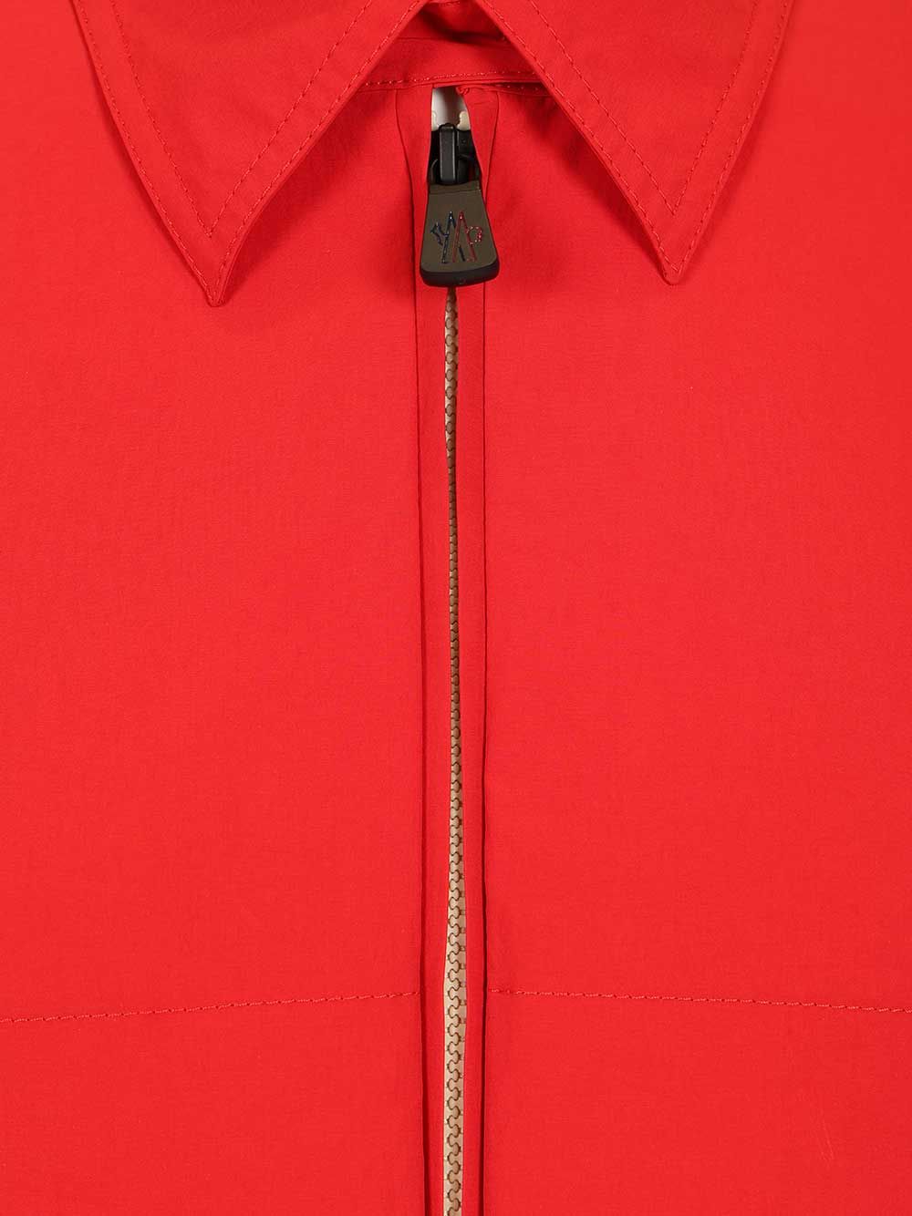 Moncler Grenoble Canvas Overshirt With Embroidered Logo Shirts - Rose | 852031dbd1b46ee84941d5059a240ce7a1a7fe3f