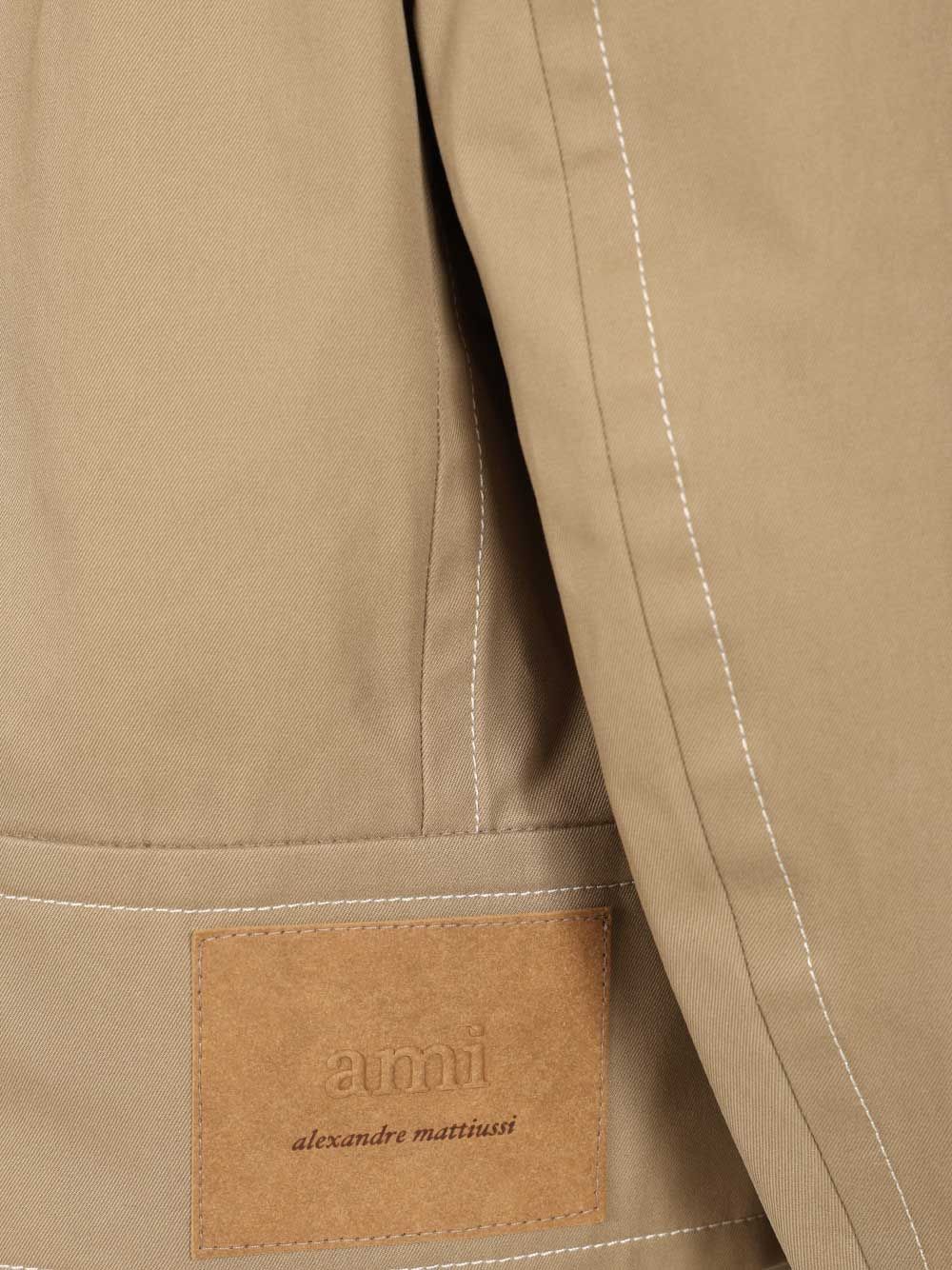 Ami Cotton Jacket Jackets - Beige | bf9bcbd1b66b7570702bd9891198d435931e7c01