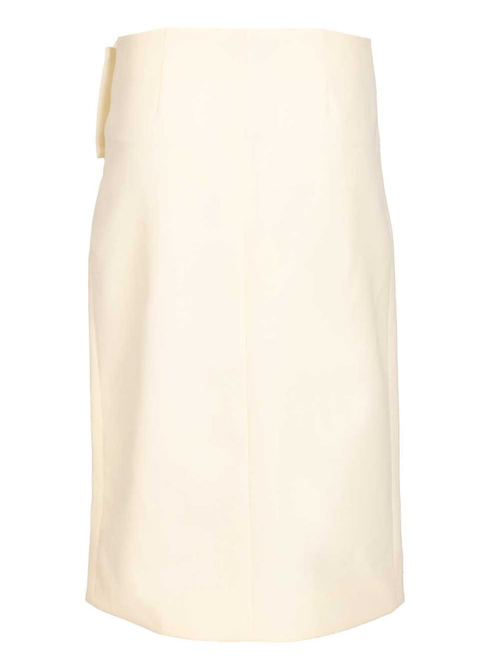 Ami Midi Skirt Skirts - White | 5825db3e2058e4a3ce7fe406d6740612ff95701f