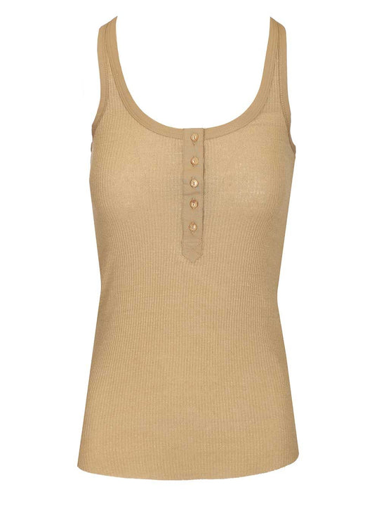 Helma Tank Top Tops Beige