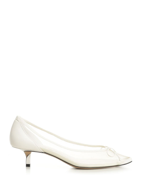 Tourni Low-Heeled Pumps White