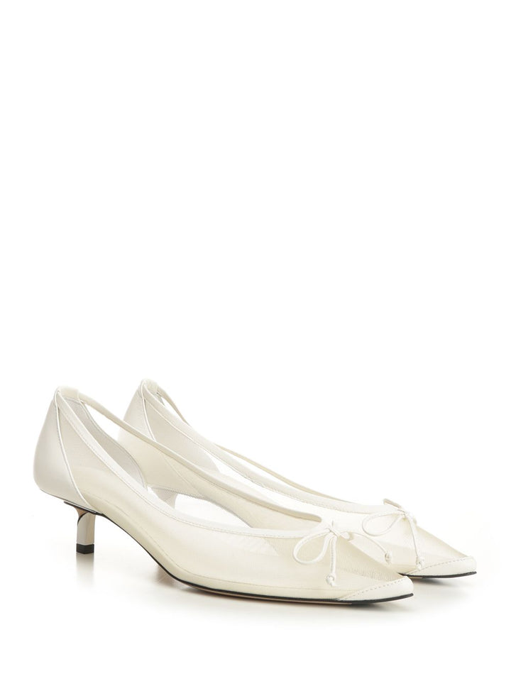 Jacquemus Tourni Low-Heeled Pumps - White | e48b222bfc05b71bd8d52ee68032e70346a16f51